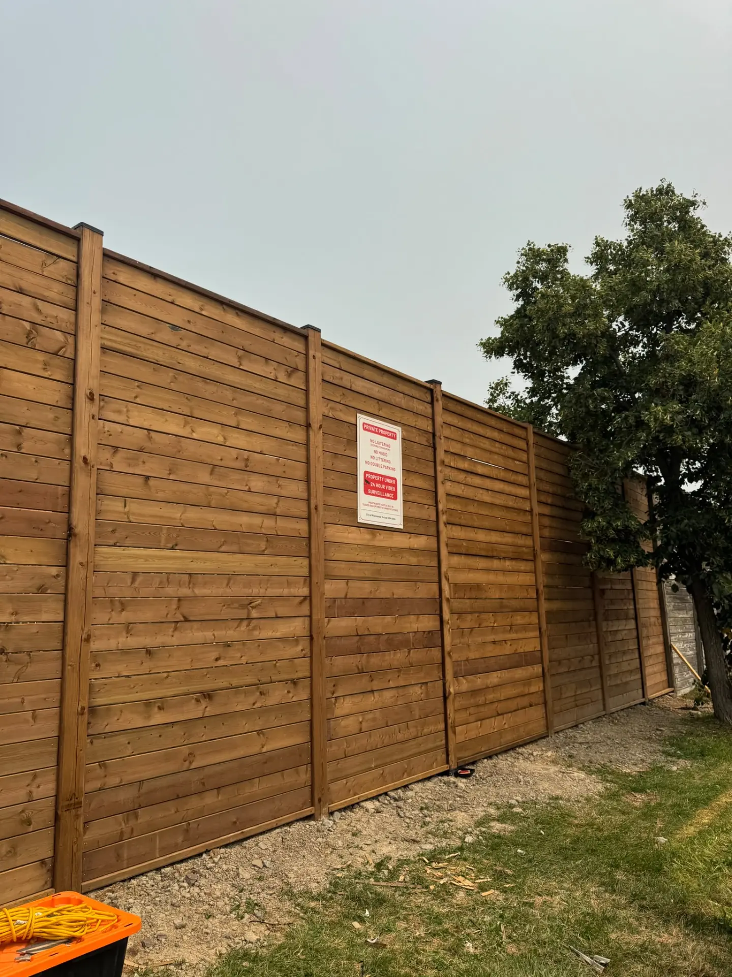 Horizontal Board Privacy Fence